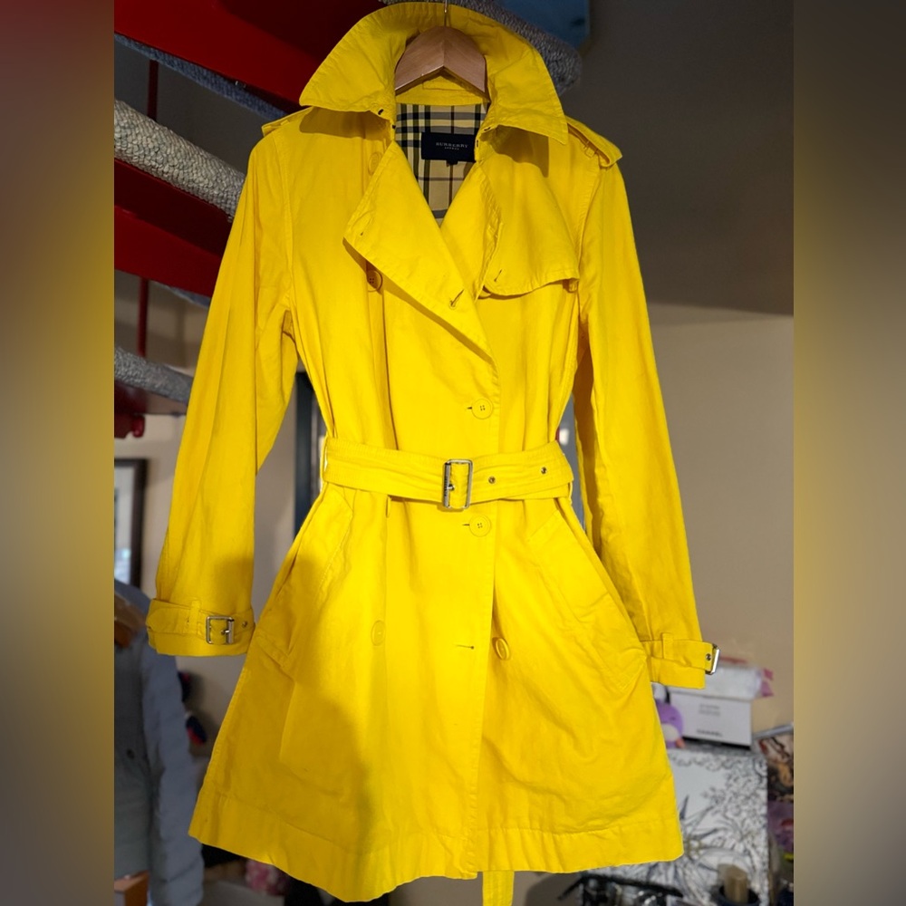 Burberry Yellow Trench Coat